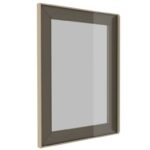 Telaio Alluminio per Anta Vetro mm.4 Profilo 20870 con Maniglia mm.45x21x8 su Misura Senza Vetro Nero Opaco